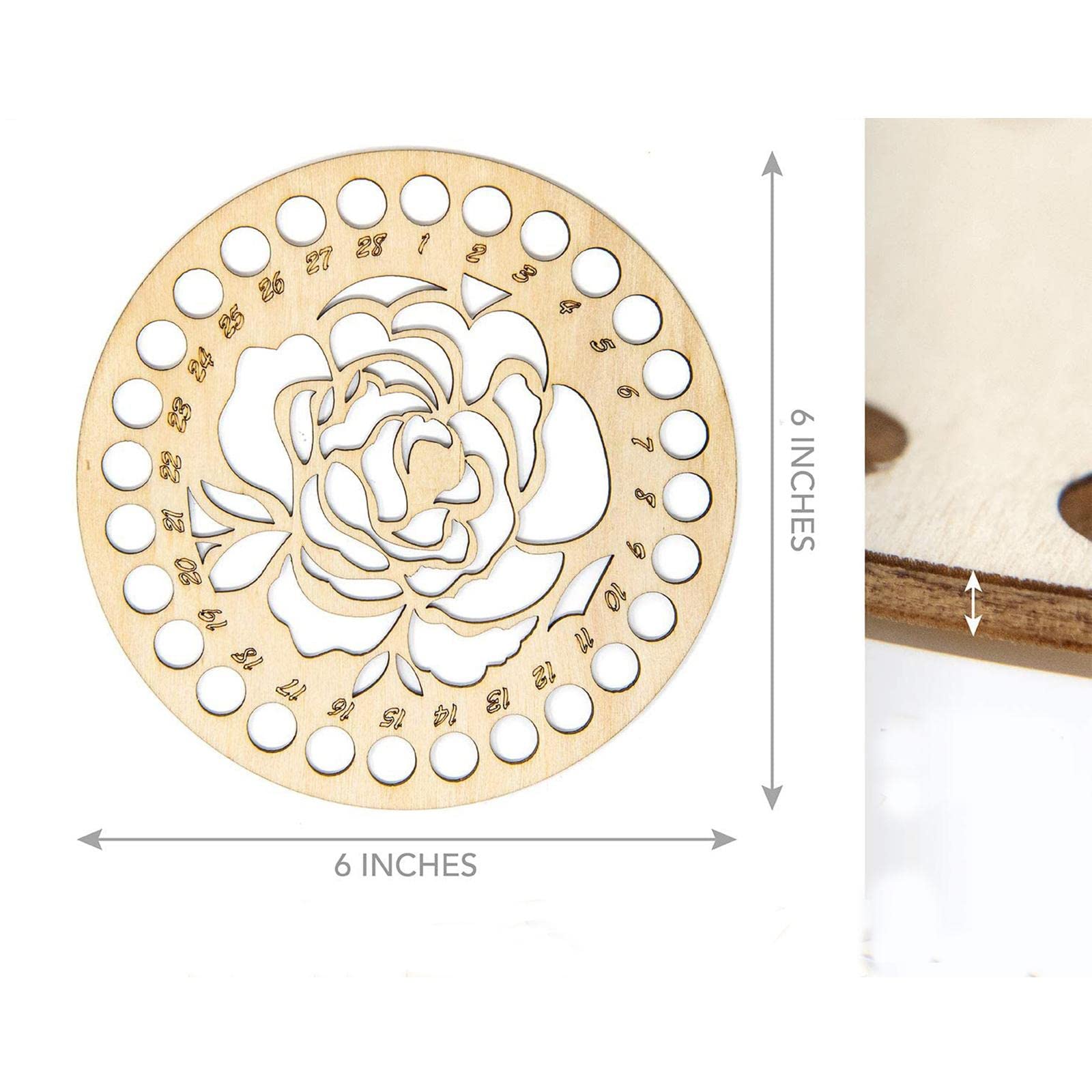 SM SunniMix 3x3x Embroidery Floss Organizer Cross Stitch Thread Holder Storage Tool Rose