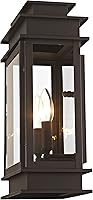 Vista 5 de Livex Lighting 2016-07 Princeton - Linterna de pared para exteriores, bronce, 15.25 x 9.5 x 15.25 pulgadas