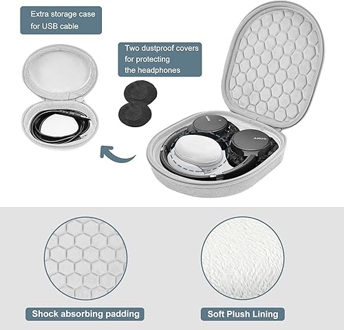 Miniatura 20 de ProCase Funda rígida para auriculares inalámbricos Sony WH-CH720N/ WH-CH710N/ WH-CH520/WH-CH510/WH-1000XM5/WH-1000XM4/WHXB910N/ Bose 700 con Negro