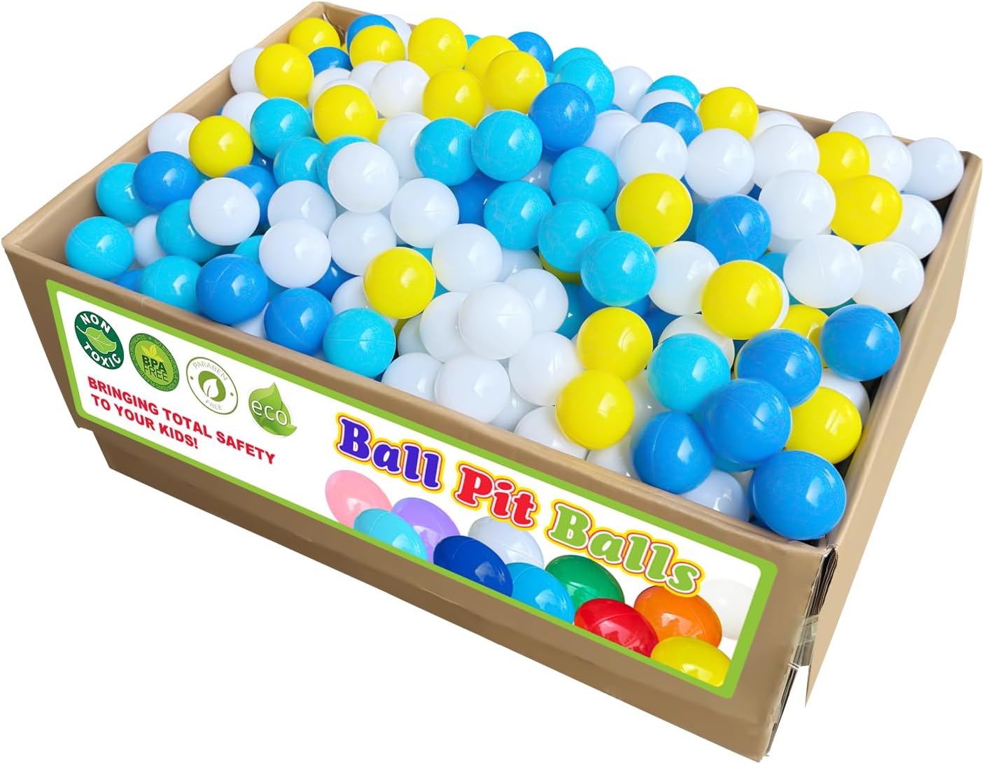 Plastic ball pit balls for kids, 200-1000 count, colorful
