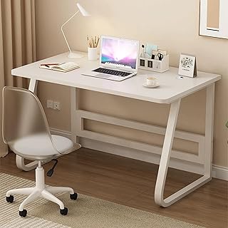 YUEDIXIパソコンデスク 机pcデスク 幅80/100cm ゲーミングデスク 学習机 勉強机 省スペース デスク ホームオフィスデスク ワークステーション ライティングテーブル 在宅勤務 テレワークデスク 頑丈で組立簡単 おしゃれ（80*50cm,ホワイト）