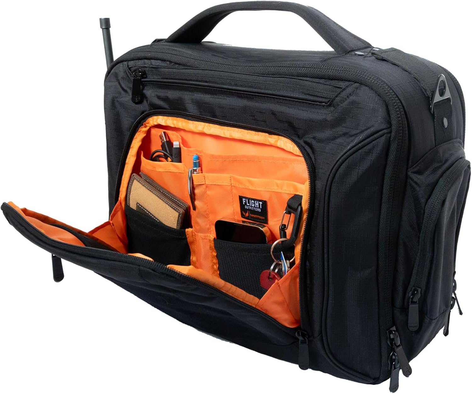 Flight Outfitters Flight Deck Pro Flight Bag - Professional Carry-On Travel Pilot Bag w/ 30 Pockets - Aviation Gear Organizer