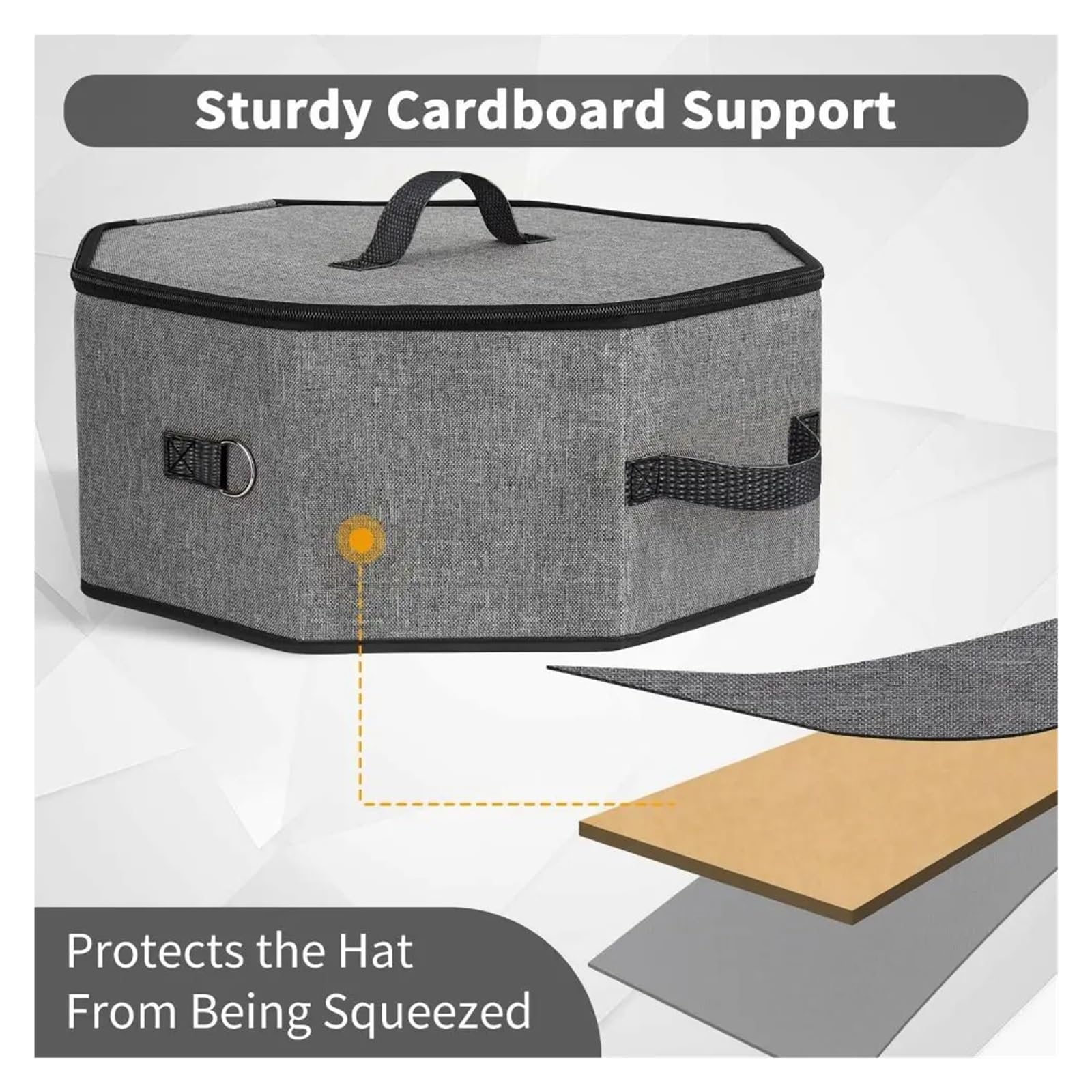 Caja para sombreros de vaquero Con asas de transporte Estuche plegable for sombreros