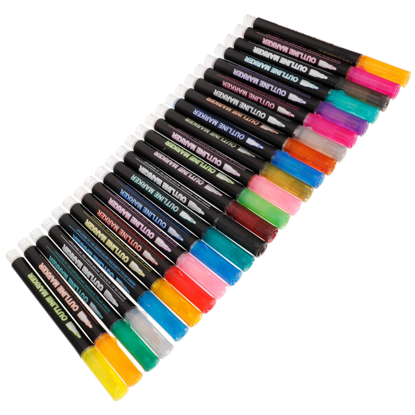 jojofuny 24piezas Marcador De Rotulador De Bolígrafo Color Para Estudiantes Rotuladores Granel Para Libros y Resaltadores