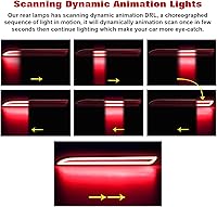 Vista 5 de x xotic tech 2 reflectores traseros LED de escaneo de luz trasera de freno de conducción secuencial señal de giro antiniebla compatible con Toyota