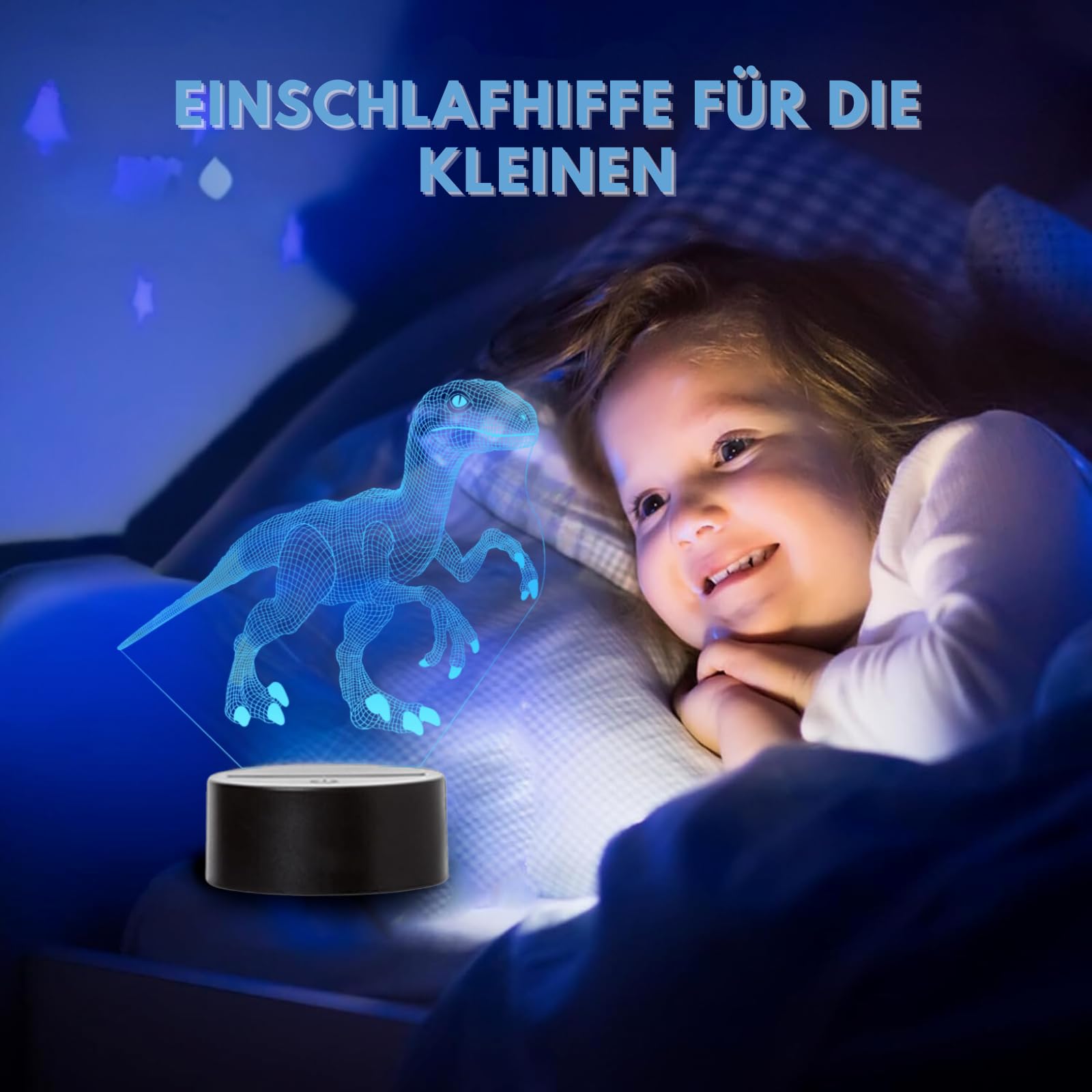 LED Dinosaurier Velociraptor Farbwechsel USB Nachtlicht und Dekoration