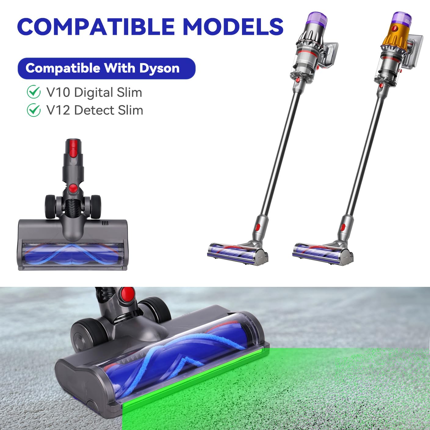 Dyson V12/V10 Vacuum Head Replacement - LED Lights -2