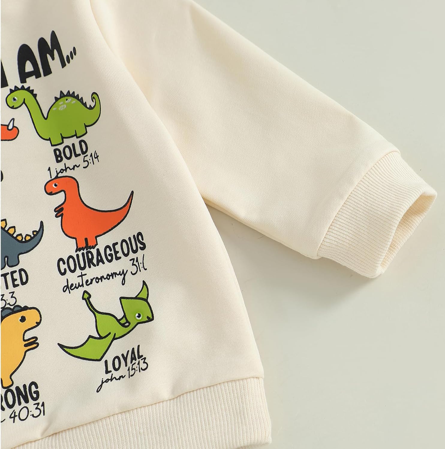 Fernvia Toddler Boy Fall Winter Clothes God Says I Am Long Sleeve Pullover Sweatshirts + Solid Joggers Pants Outfits Set - Image 5