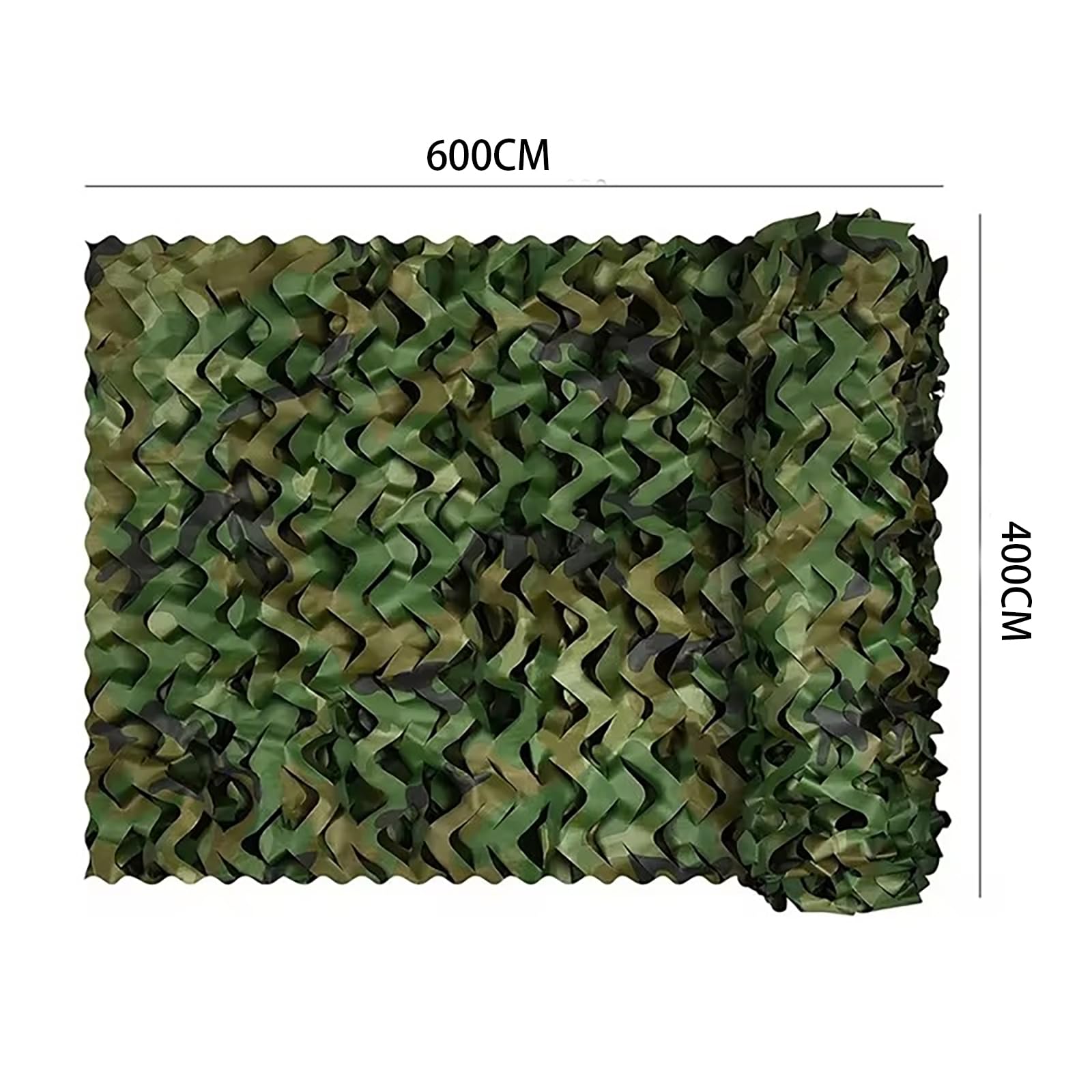NEWFUN Red de Camuflaje Sombra,Red de Camuflaje para Caza, Camping, Bosque, Jardín y Otras Escenas (4x6M)