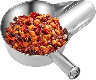 Cucharada de comida, cucharada de cocina - Cuchara de pollo frito pala con,Preparación de comidas Utensilios de cocina de acero inoxidable Ergonomía multifuncional para salsas puré de manzana