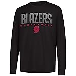 Ultra Game NBA Official Mens Super Soft Game Day Long Sleeve T-Shirt - Unisex, Portland Trail Blazers, Team Color, X-Large
