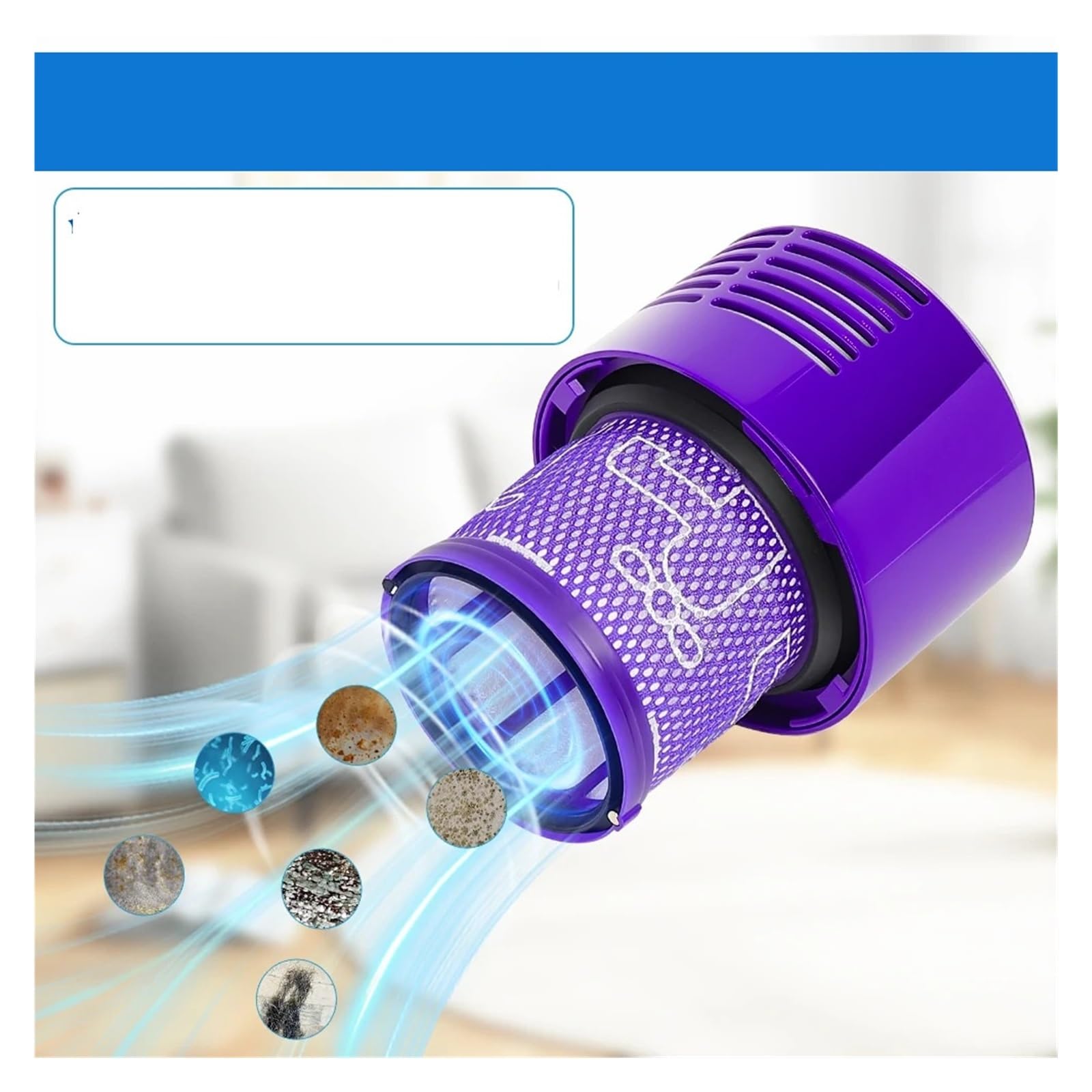 Reemplazo de filtro, Compatible con Dyson, V10 SV12, repuestos de aspiradora, accesorios de filtro HEPA lavables(F)