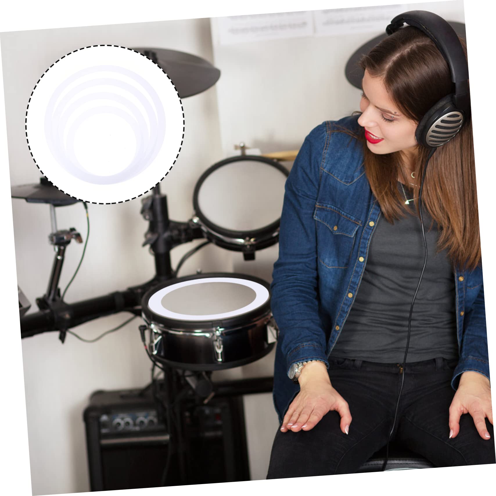 ibasenice 5 Set Di Sordina Per Tamburo Sordina Per Rullante Musicale Sordina Per Pratica Creativa 4 Pezzi * 5