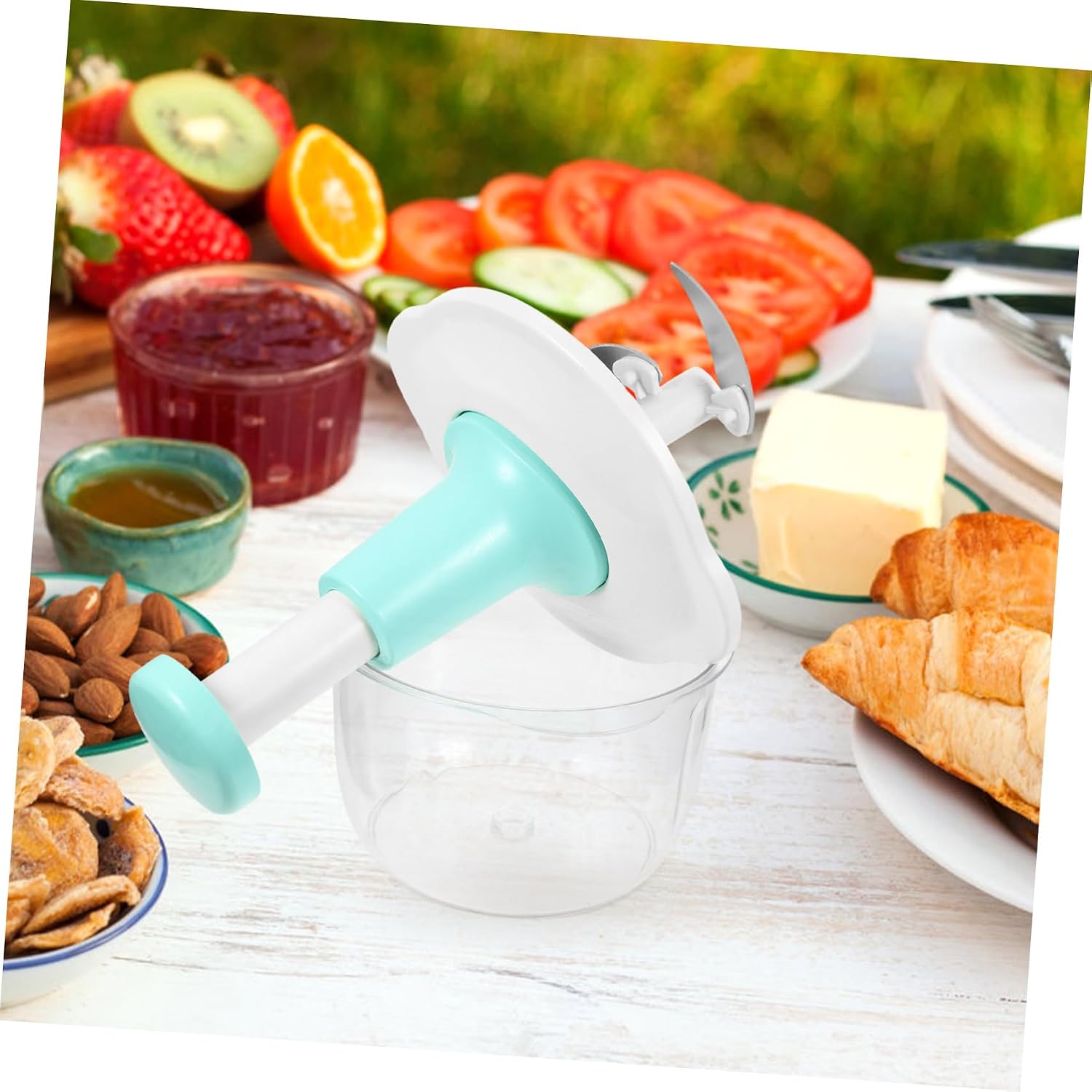 COLLBATH Manual Meat Chopper Random Color Stainless Steel Meat Mincer and Processor Easy to Use Kitchen Tool for Home Cooking