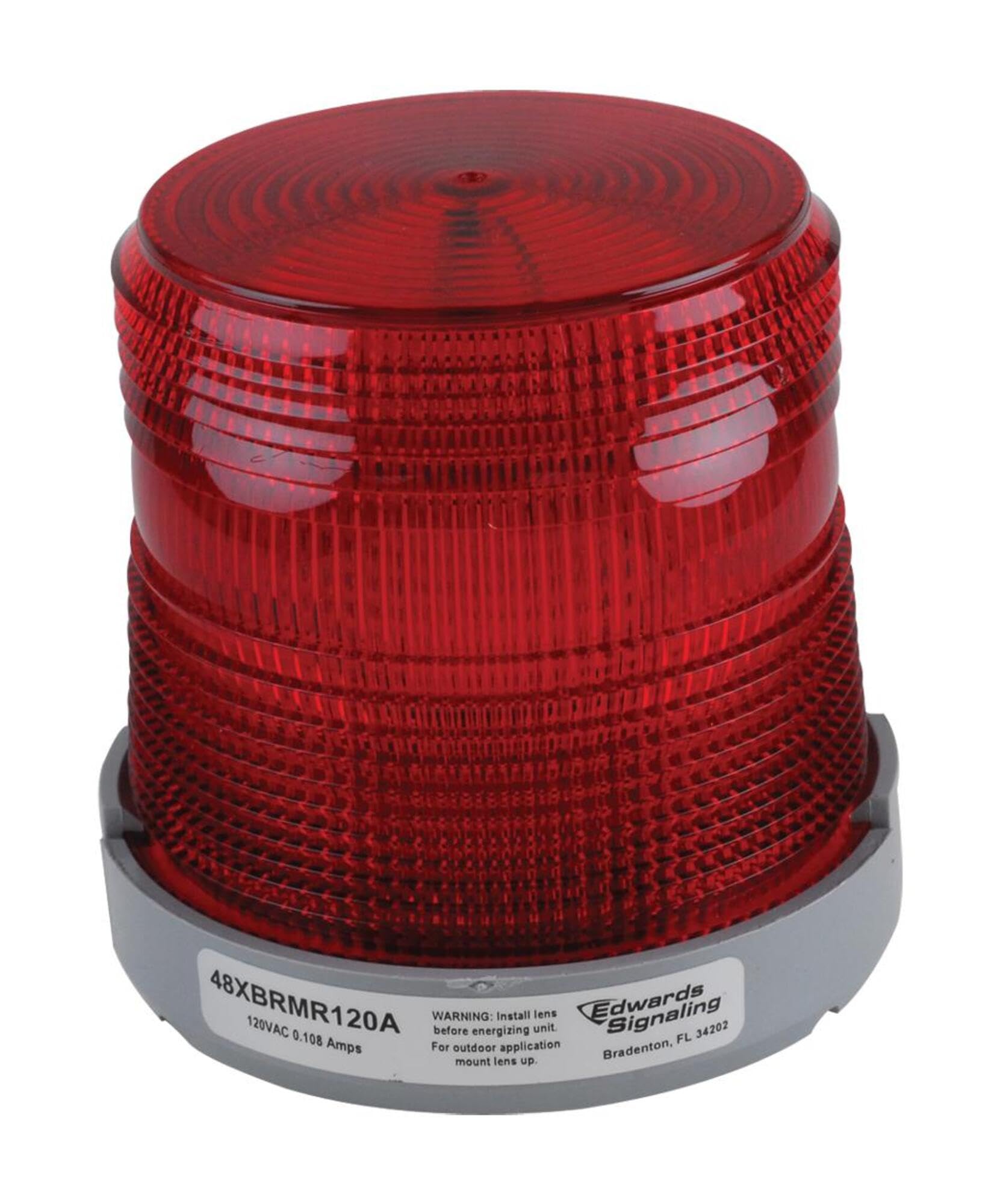 Edwards-Signaling 48XBRMR120A Visual Signal Light, Multi-Status, Red