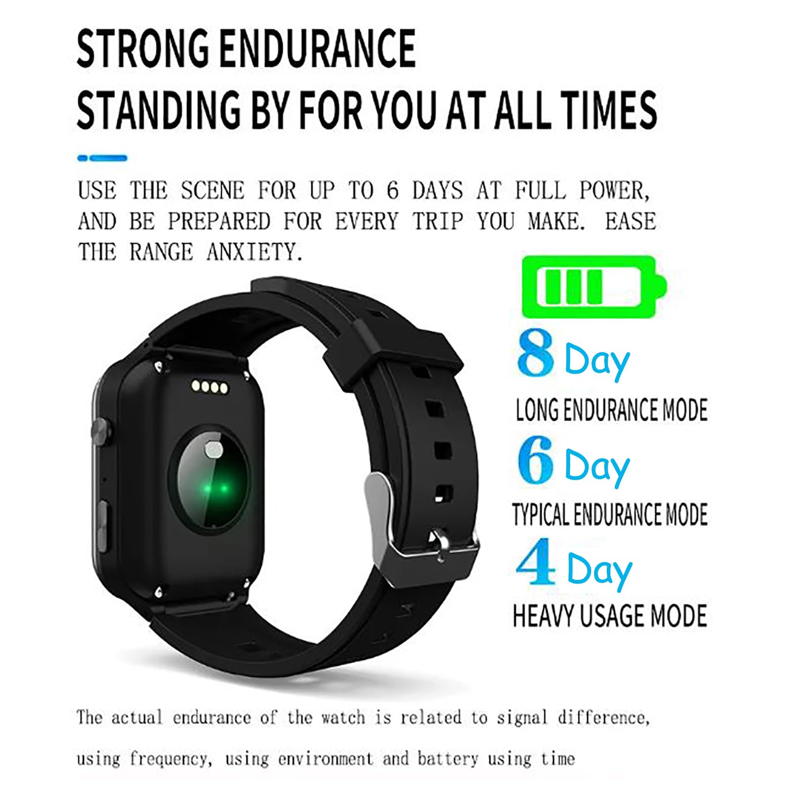 Generico Smartwatch per Uomo e Donna, Anziani Orologio Intelligente GPS con Rilevamento Cadute Chiamata SOS Braccialetto Fitness Tracker per Demenza e Alzheimer