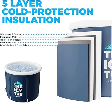 Ice Bathtub, Cold Plunge Tub, Inflatable Portable Tub for Athletic Recovery, Outdoor, Ice Water Plunge Pod Barrel, Cold Therapy Pools