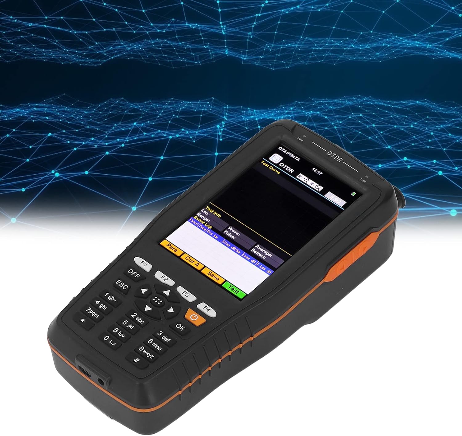 ★AXKOOM★OTDR テスター 1550nm 20dB 0-60KM 3.97インチ スクリーン 4 in 1 光パワーメーター FC/SC/L トレイルランニング