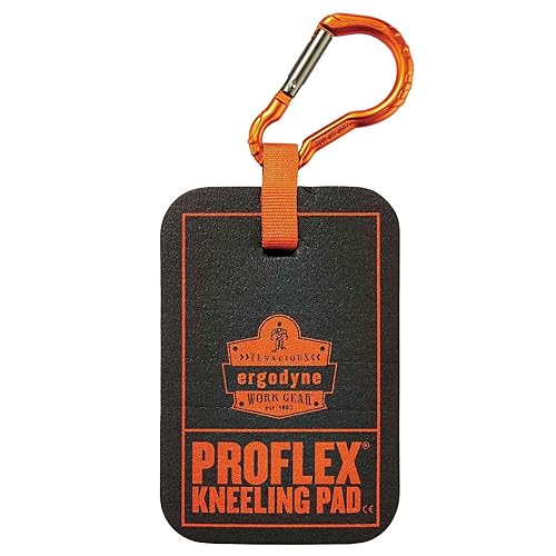 Ergodyne - 18565 ProFlex 365 Mini Almohadilla para Arrodillarse con Mosquetón, 4" x 6" x 1", Negro