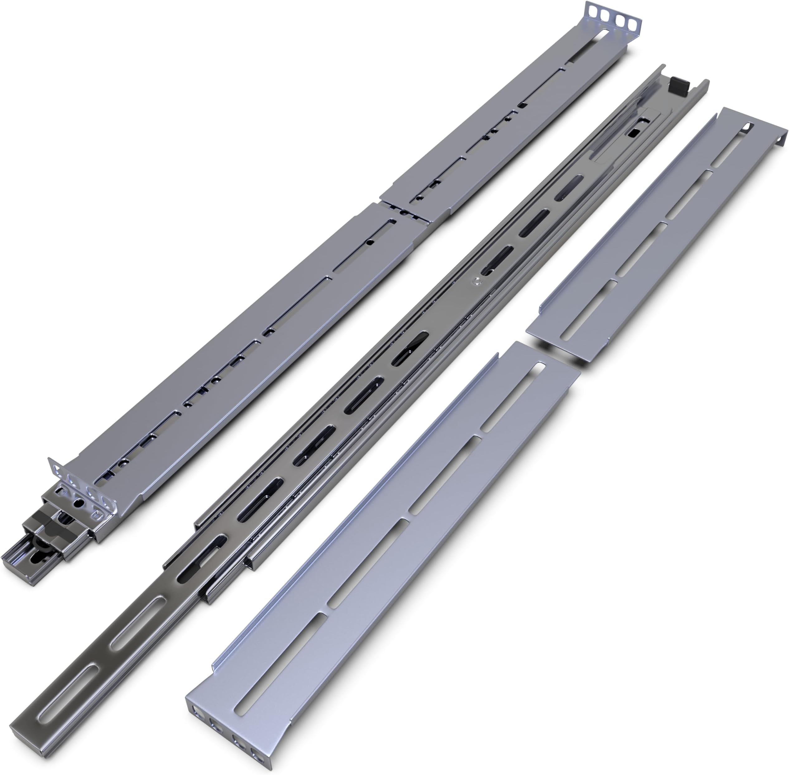 Rackmount Sliding Rails - Kit for 1U-4U Chassis (Adjustable 18" to 25" Depth) 2 or 4 Post Mount Sliders for Server Case (Compatible with Any Standard Rack, Cabinet, Computer Enclosure) Tupavco TP1811