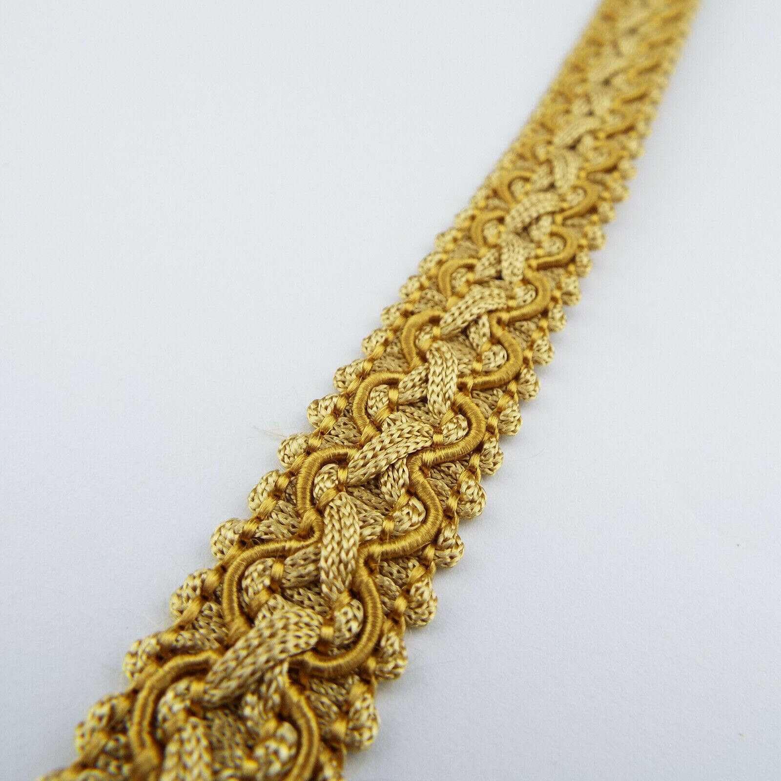 15mm Chain Gimp Braid Trim Upholstery Chair Costume 31 Color Buy 1 2 or 4m 196D, 004 Antique Gold, 2 Metres
