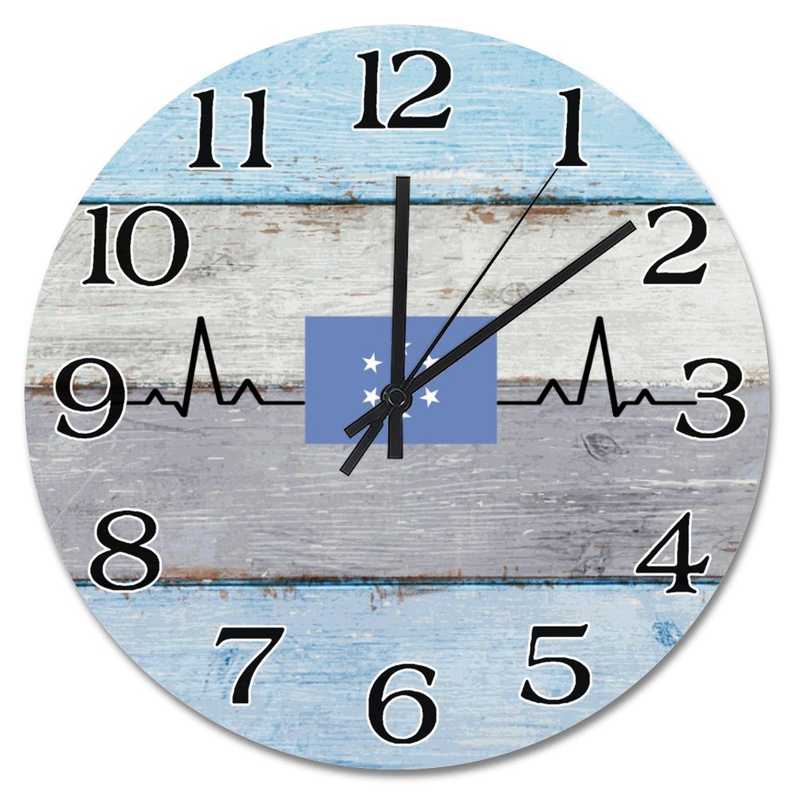 Horloge murale Micronésie 38,1 cm haut de gamme muette
