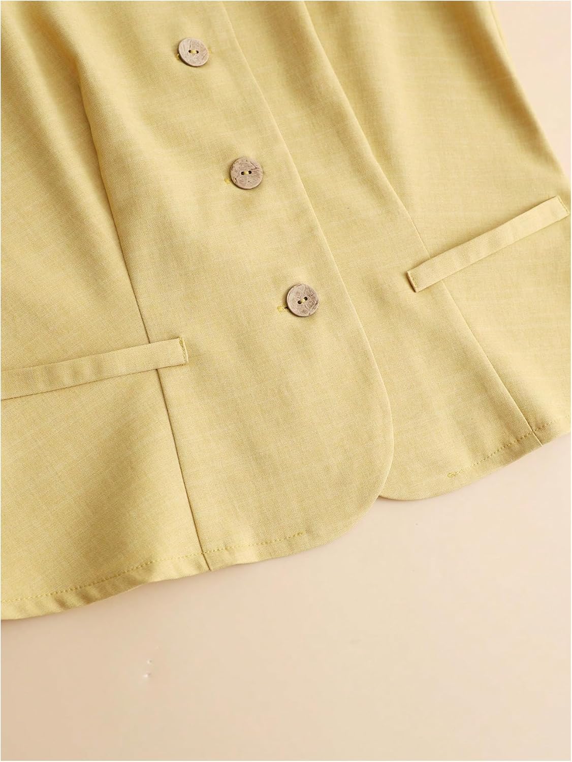 GORGLITTER Women's Two Piece Dressy Outfits Button Up Vest Zipper Fly Pleated Shorts Going Out Sets