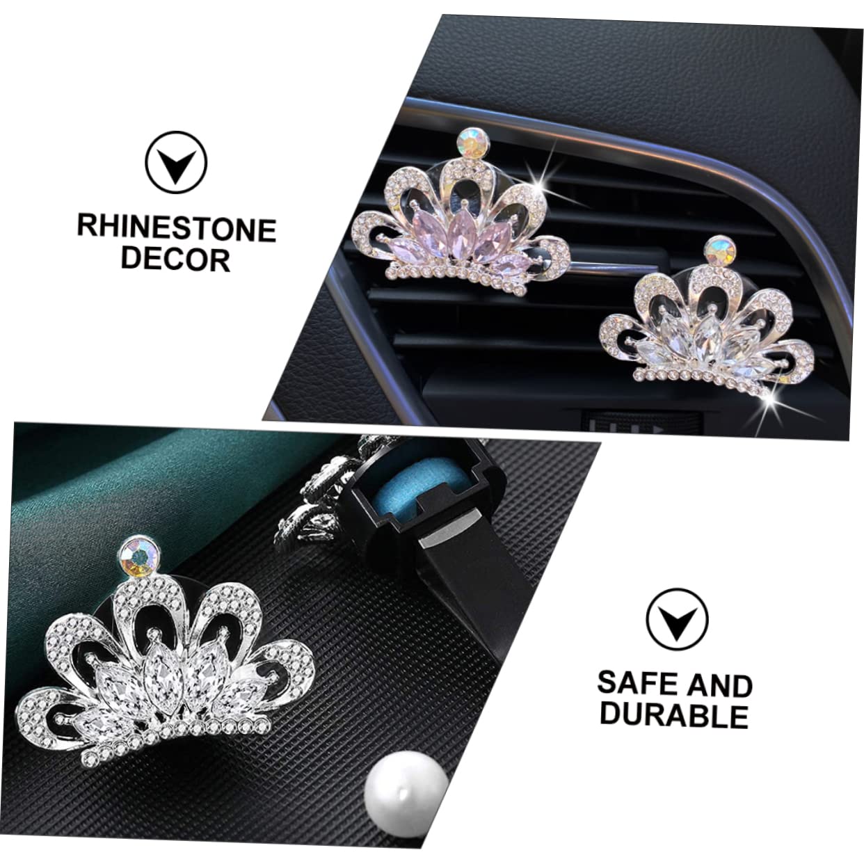 VALICLUD 12stücke Auto Duft Clip Mit Strass Krone Einfach Zu Installierender Lufteinlass Duftspender Für Auto-innenräume Aromatherapie-diffusor Für Angenehme