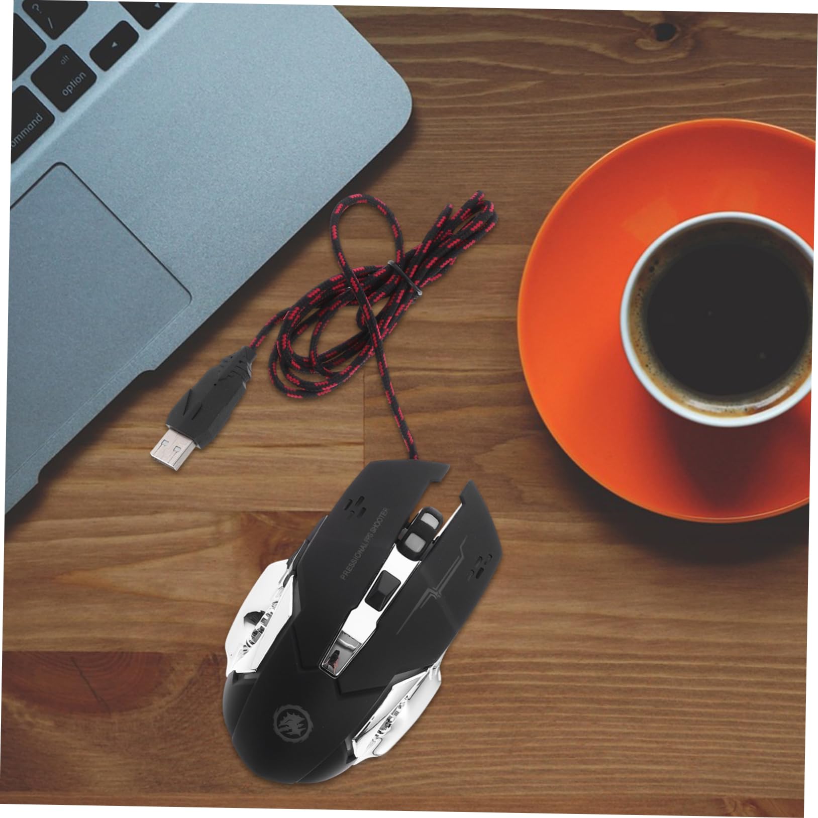Gadpiparty 3pezzi Mouse Gaming Ergonomico Con Retroilluminazione Led Design Semplice e Comfort Dpi Compatibile Con Laptop e Desktop Materiale Resistente