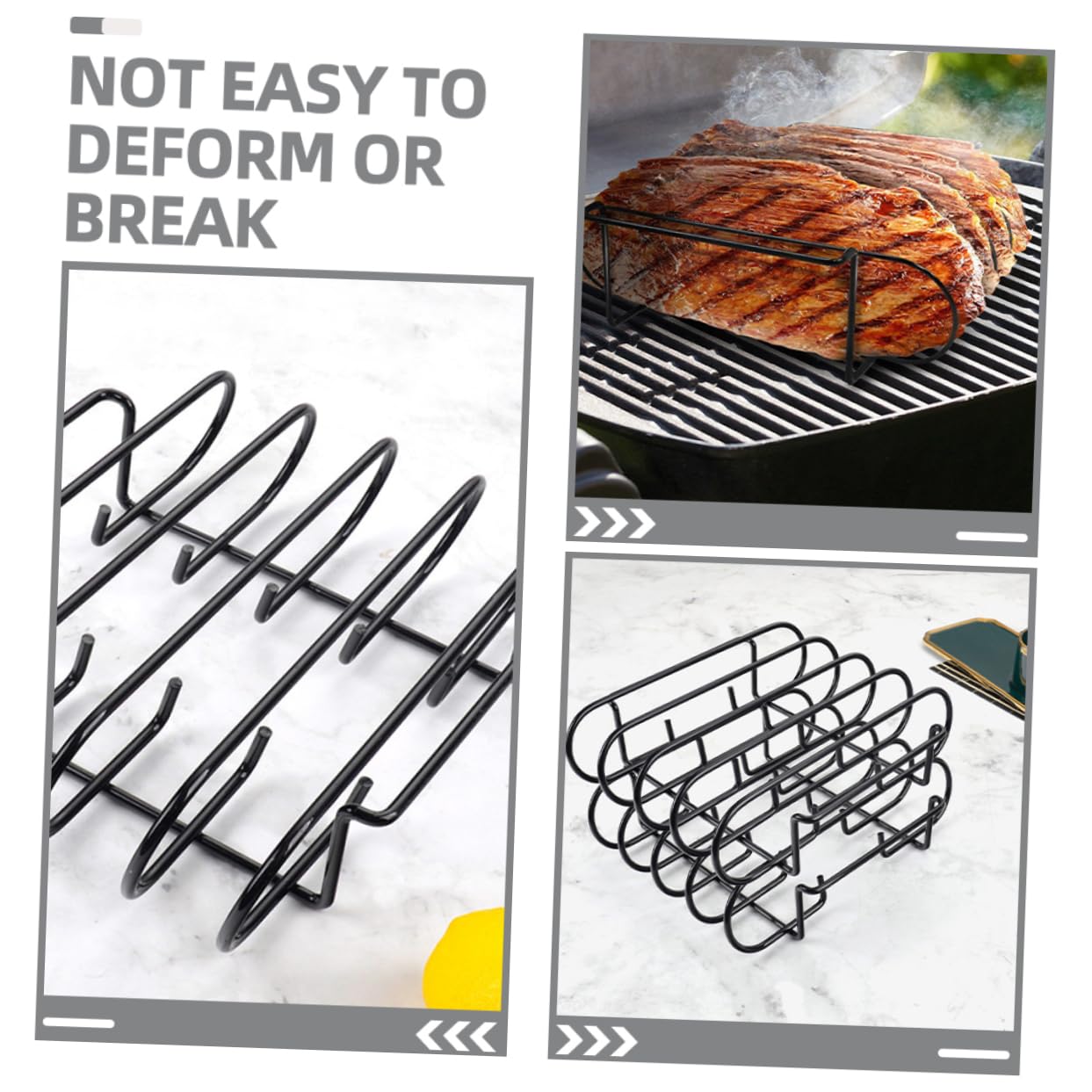 POPETPOP per Costine Inossidabile per Barbecue Rack da Compatto e Pratico per e Accessorio per all