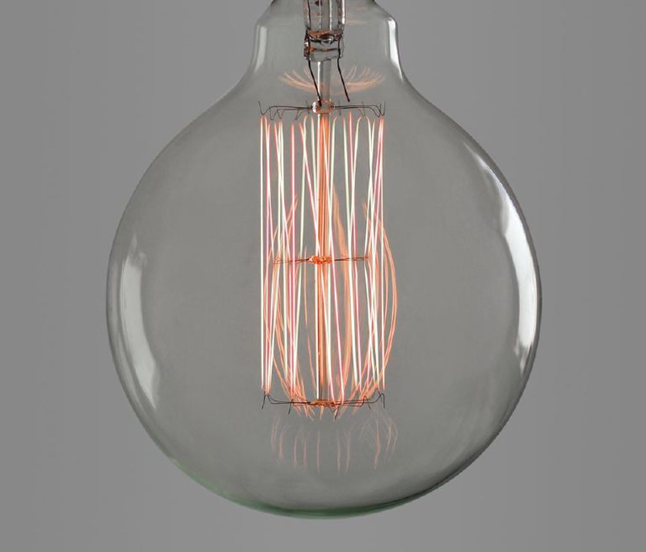 G125-29.BC40 Super Globe Squirrel Cage Speciality Bulb, Glass, Silver, B22, 40 W