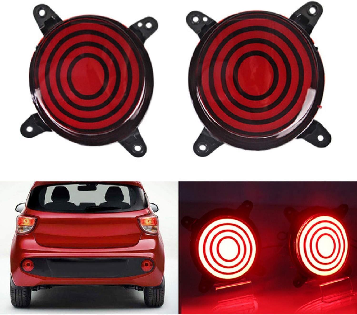 Sitwell Rear Bumper Reflector LED Brake Light DRL for Hyundai Grand i10