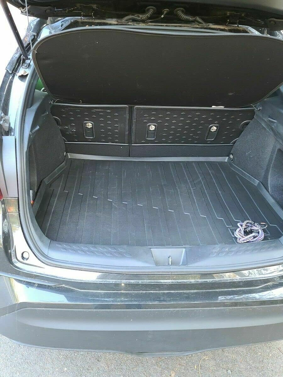 Cargo Liner - Trunk Mat for Toyota C-HR CHR CH-R 2018-2022 – Weather-Resistant Trunk Mats for Cars with Raised Lip – Non-Slip Car Trunk Mat Rubber – Laser Pre-Cut Design