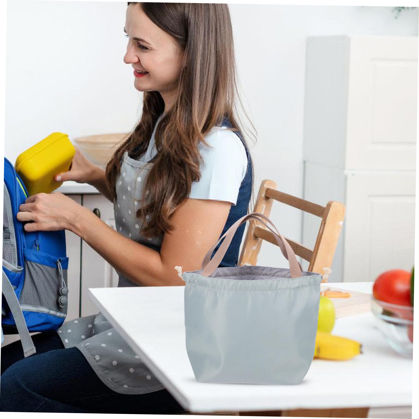IMIKEYA Borsa Pranzo Sacchetto Multiuso Con Design Coulisse Per Ufficio Picnic e Viaggi Capacità