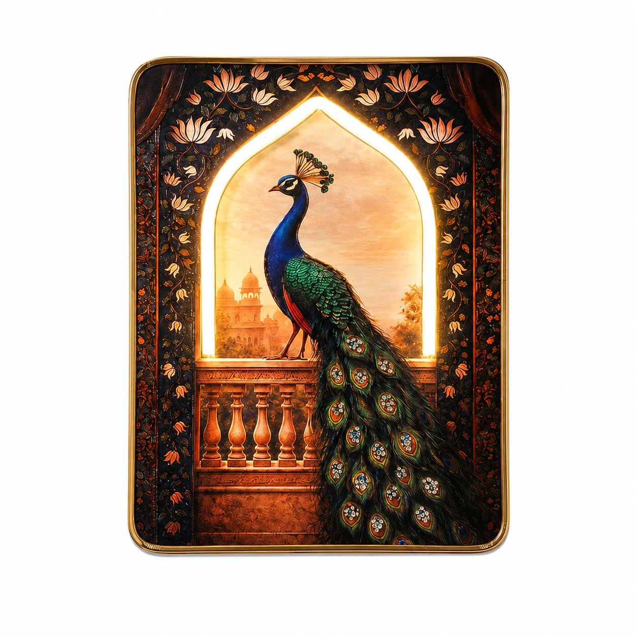 Studd Muffyn Pyrite Prosperity Peacock Neon Light Frame | Crystal Wealth & Success Decor | LED Neon Wall Art | Home, Office & Living Room Decoration | Gift for Prosperity & Positive Energy-image-27