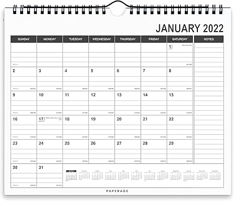 Amazon.com : PAPERAGE Calendar 2022 - 12 Months Minimalist Wall and Amazon.com : PAPERAGE Calendar 2022 - 12 Months Minimalist Wall and