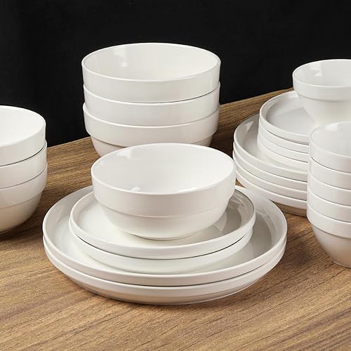 Miniatura 6 de HAPPY KIT Juego de 6 cuencos de cerámica para sopa de 6 pulgadas, cuencos de cereales de 24 onzas para cocina, cuencos de servir para sopa de