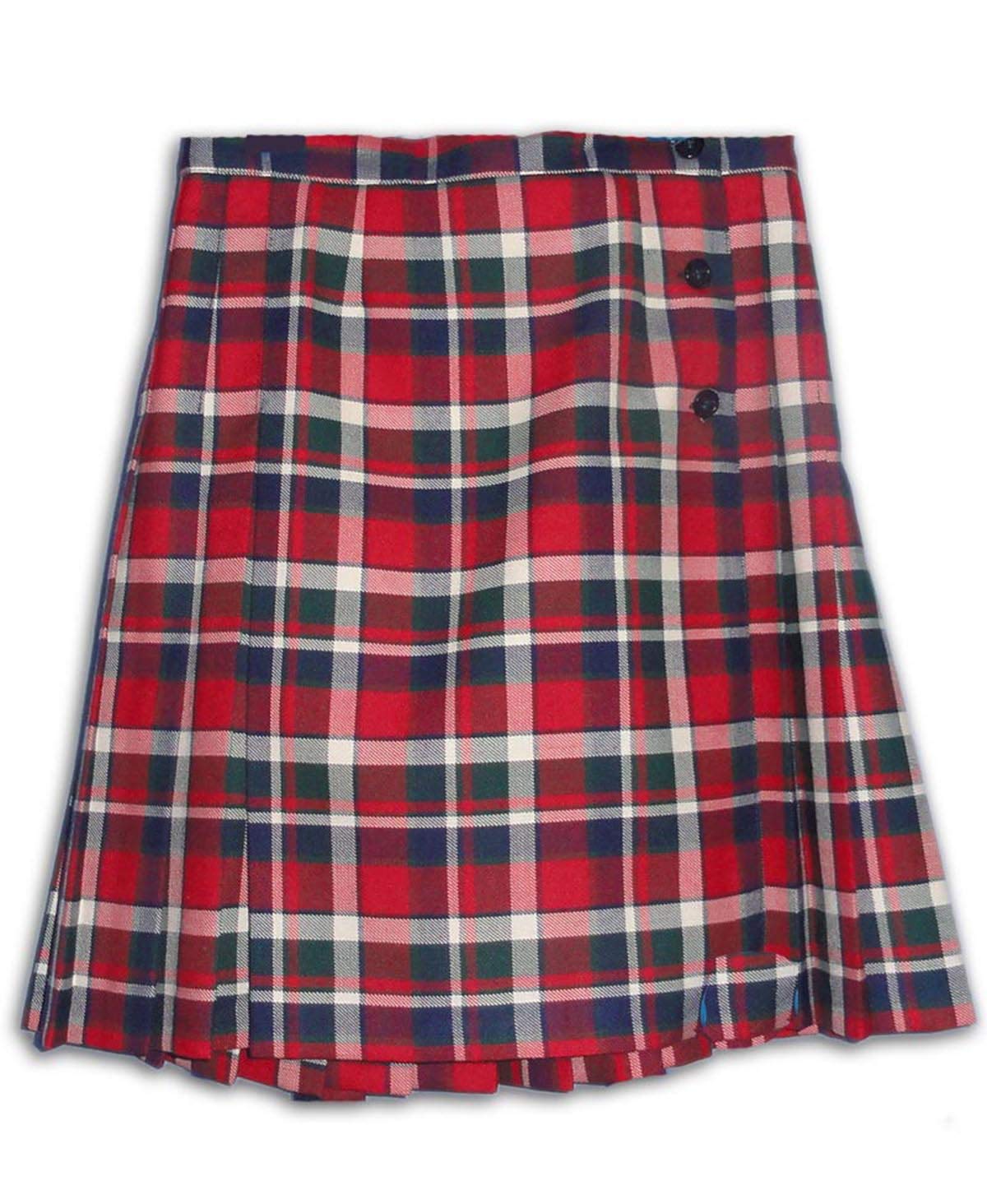svelto Falda Uniforme Escolar Colegio Cuadro escoces Plisada con 3 Botones Cintura Ajustable