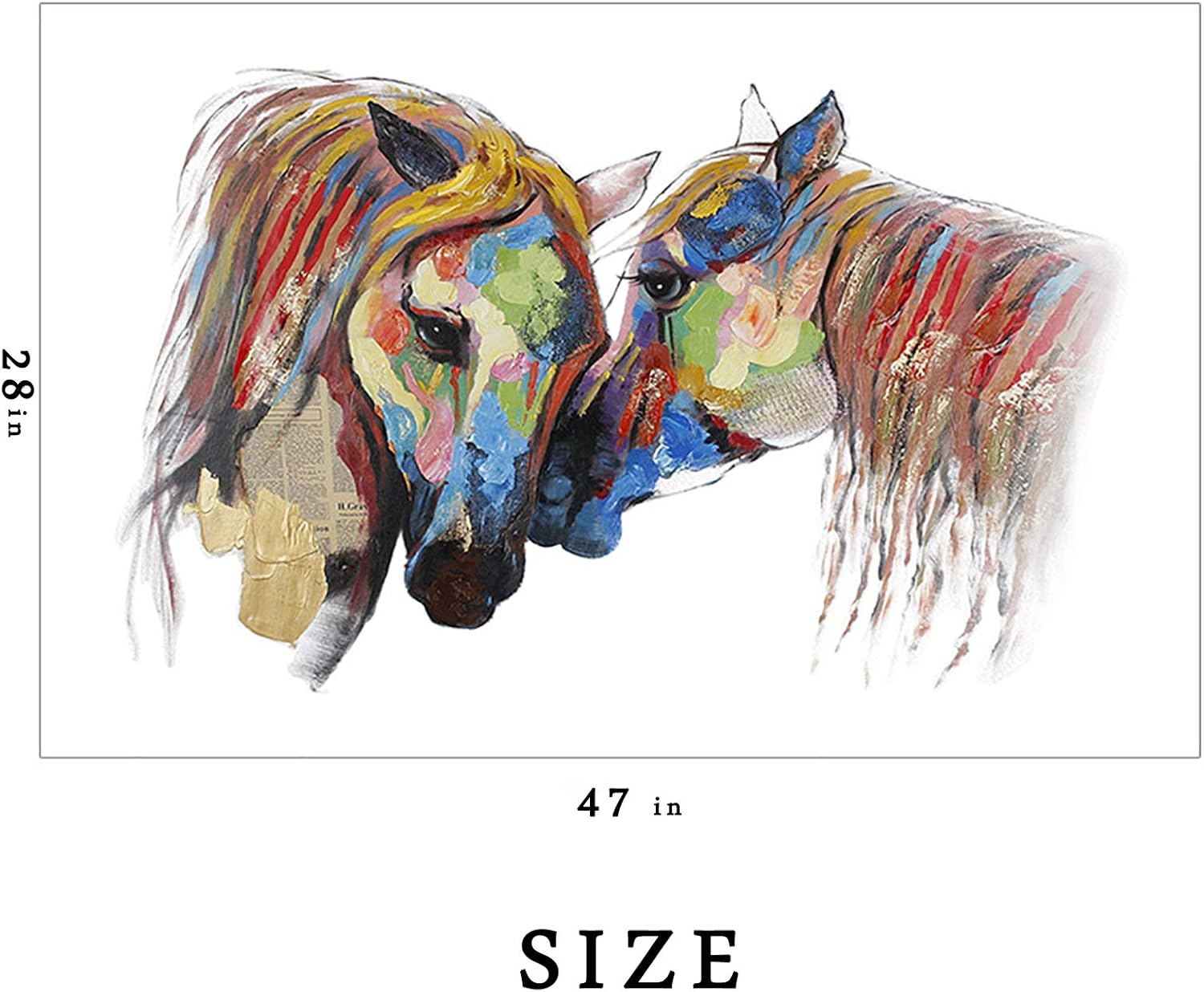 Colorful Horse Wall Decals Peel and Stick Removable Decal Stickers Home Wall Decor for Bedroom Living Room Classroom Office