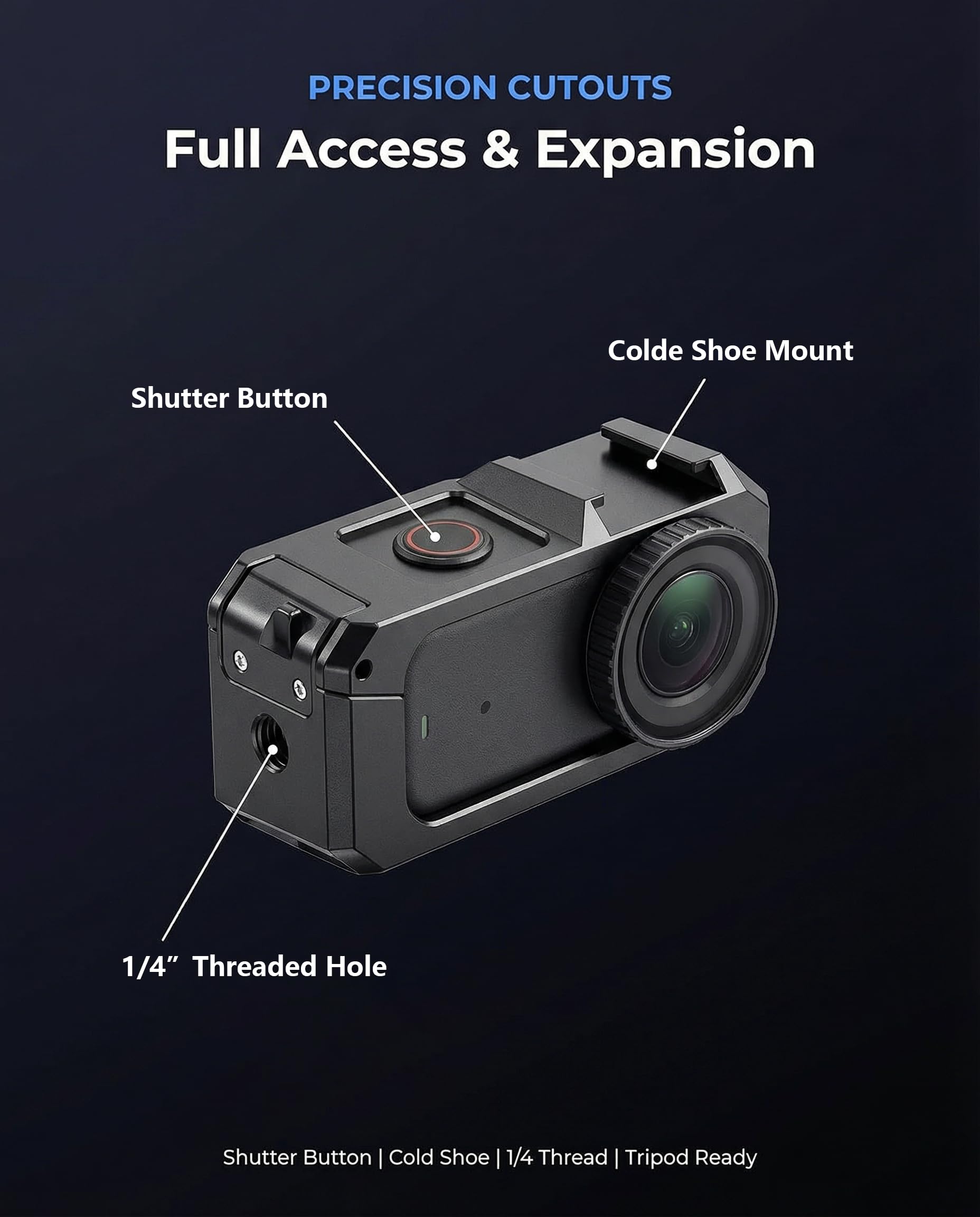 iDaPro Étui de protection en aluminium pour DJI Osmo Nano, cadre anti-rayures à dégagement rapide