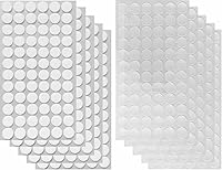 Vista 1 de Puntos autoadhesivos, fuerte adhesivo, 1000 unidades (500 pares) de 0.59 pulgadas de diámetro, monedas de nailon, puntos transparentes de gancho