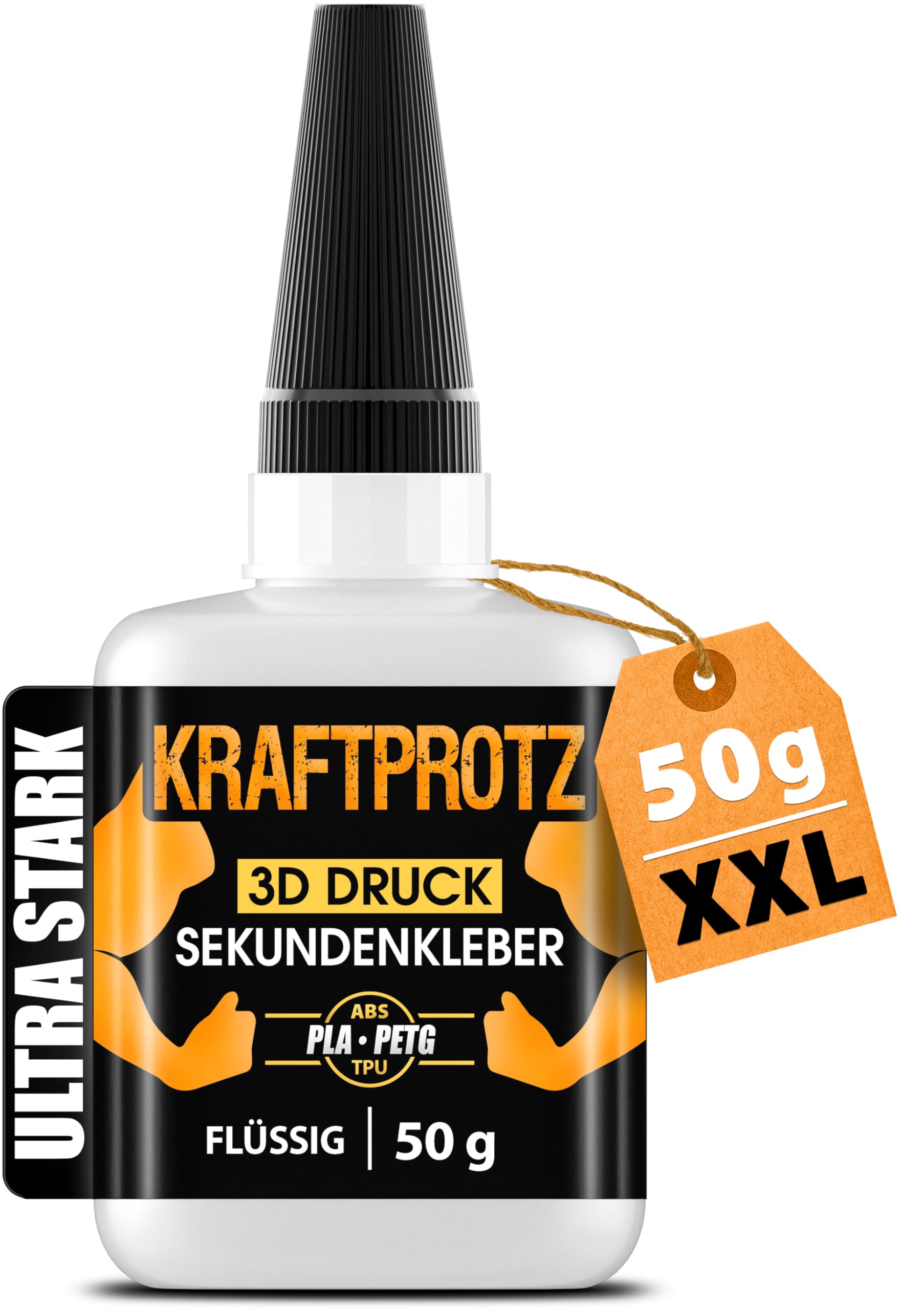 KRAFTPROTZ 3D-Druck Sekundenkleber Flüssig extra stark – XXL 50 g