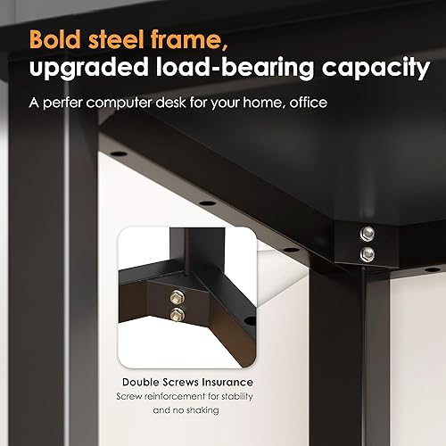 Miniatura 6 de Need Escritorio pequeño para computadora de 31.5 pulgadas, mesa de escritura resistente, mesa de estudio para adolescentes, escritorio para