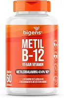 Metil B-12 Vegan Vitamin Metilcobalamina 414% VD, 60 cápsulas, Biogens
