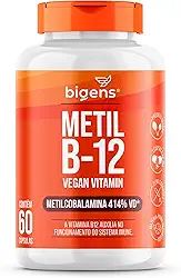 Metil B-12 Vegan Vitamin Metilcobalamina 414% VD, 60 cápsulas, Biogens