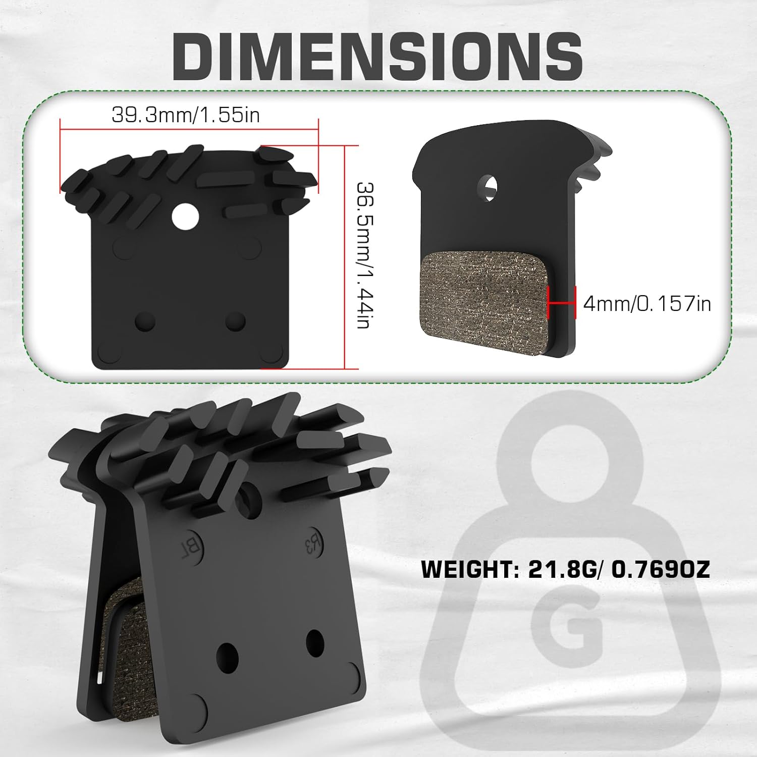 IIIPRO SR 2 Bike Disc Brake Pads & Spring (Multi-Metal Ceramic) and AR68 160mm Floating Bike Disc Brake Rotor with 6 Bolts