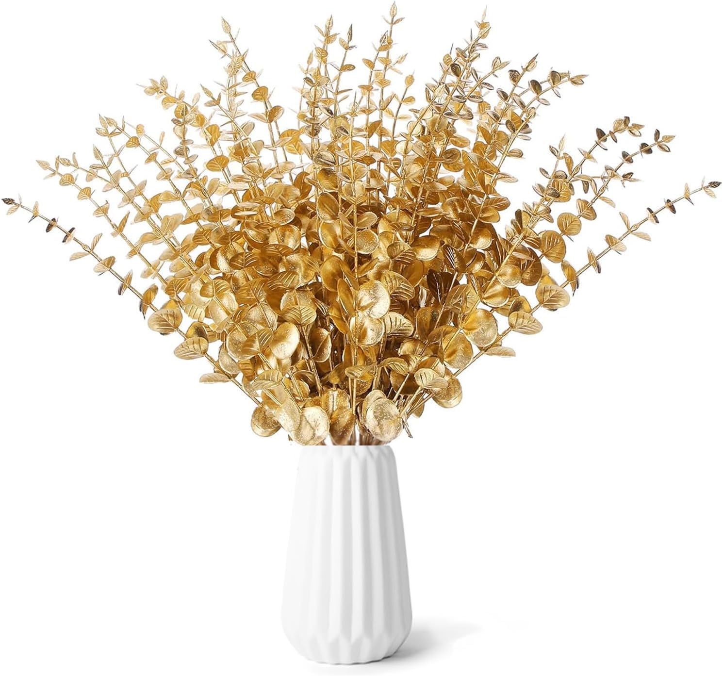 30 Branches Eucalyptus Artificiel - Déco Florale Fausse Plante Pour Mariage, Centre De Table, Bouquet - Vert Réaliste