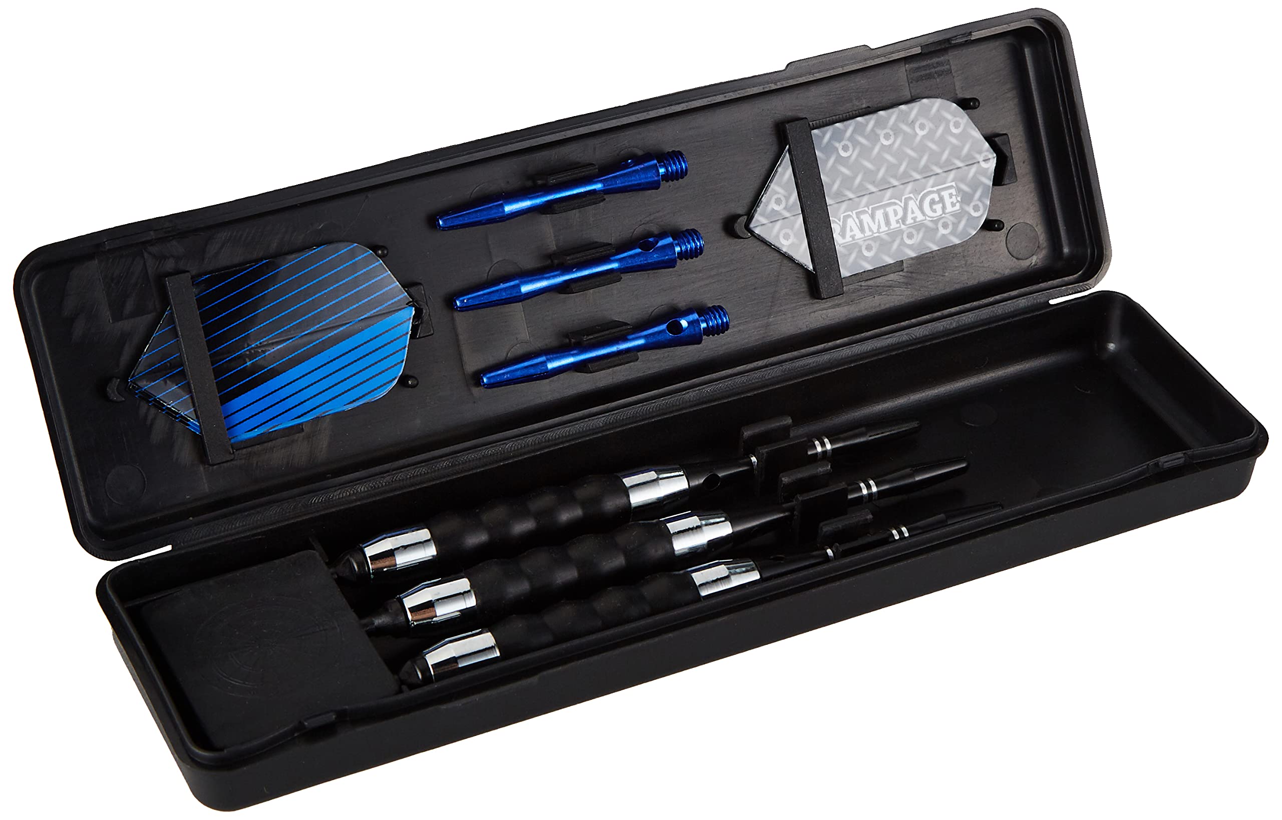 Hathaway Rampage Sure Grip Soft Tip Darts (3 Set), Black, Blue