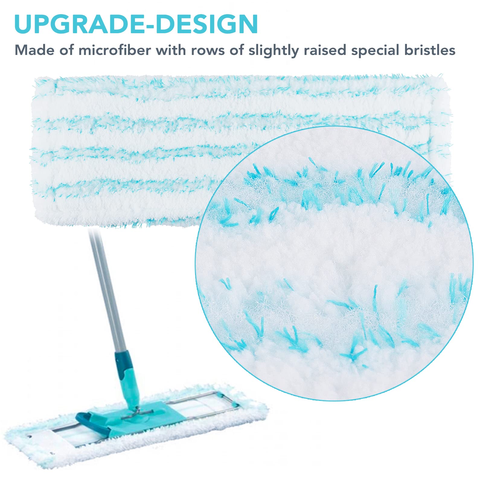 Balai Serpillière IQLER - Manche Télescopique, Rotation 360° Avec 3 Lingettes Microfibre