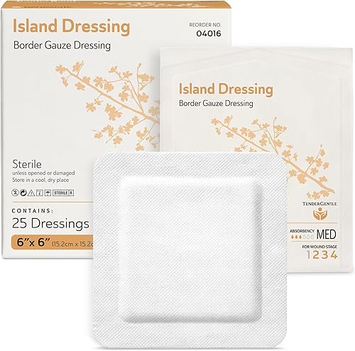 Vendajes adhesivos grandes de 6 x 6 a 25 pulgadas para protección de heridas, bueno para hospitales, instalaciones médicas, botiquines de primeros